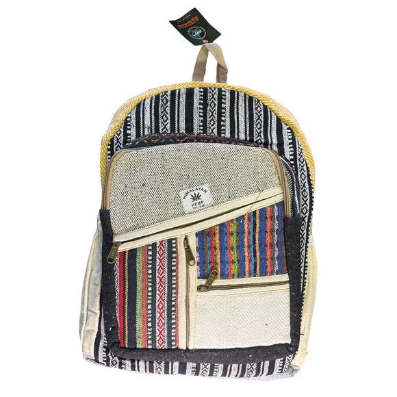 Himalayan Hemp Handbags - Himalayan Hemp Backpack – Multicolor Boho Patchwork | Brand New